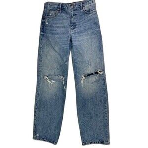 Zara Size 2 Womens Jeans The New Daddy Mid Rise Wide Straight Leg